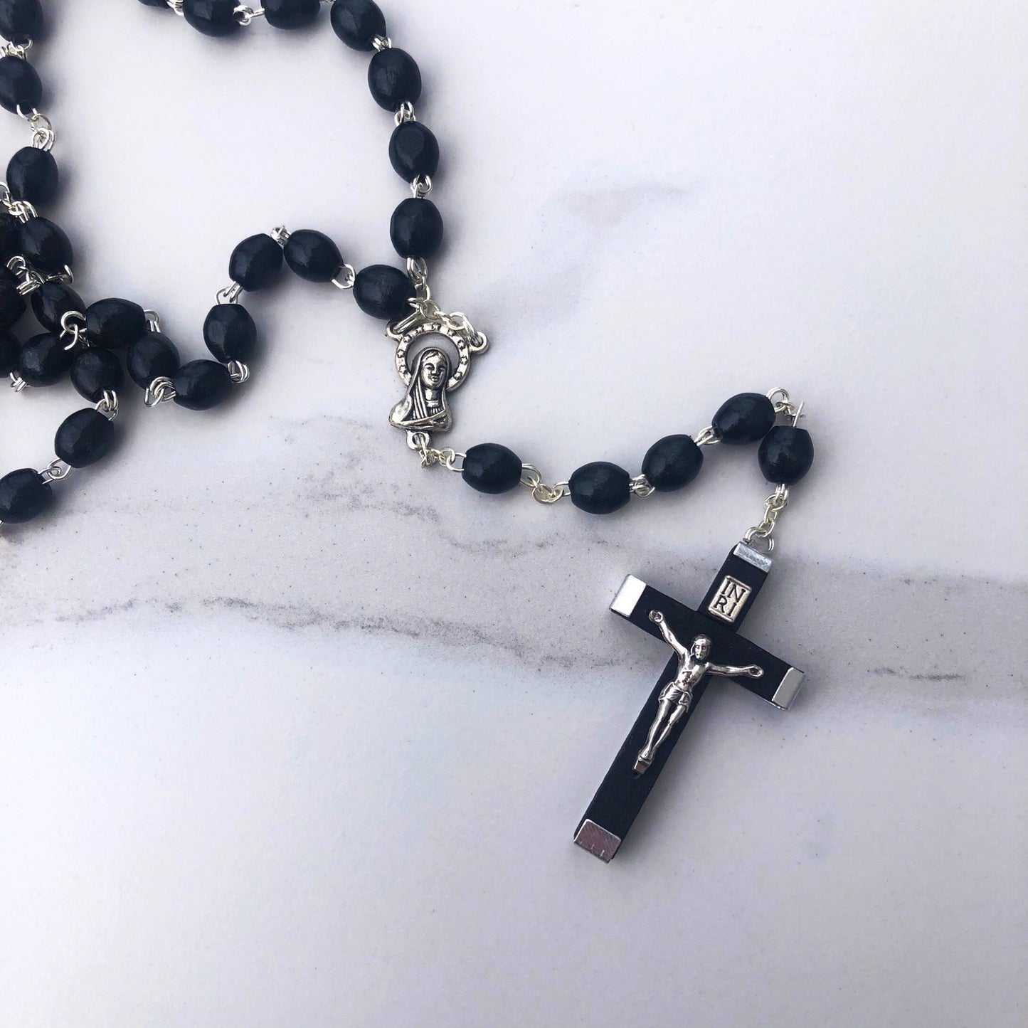 Rosary Beads: Wood Large Bead