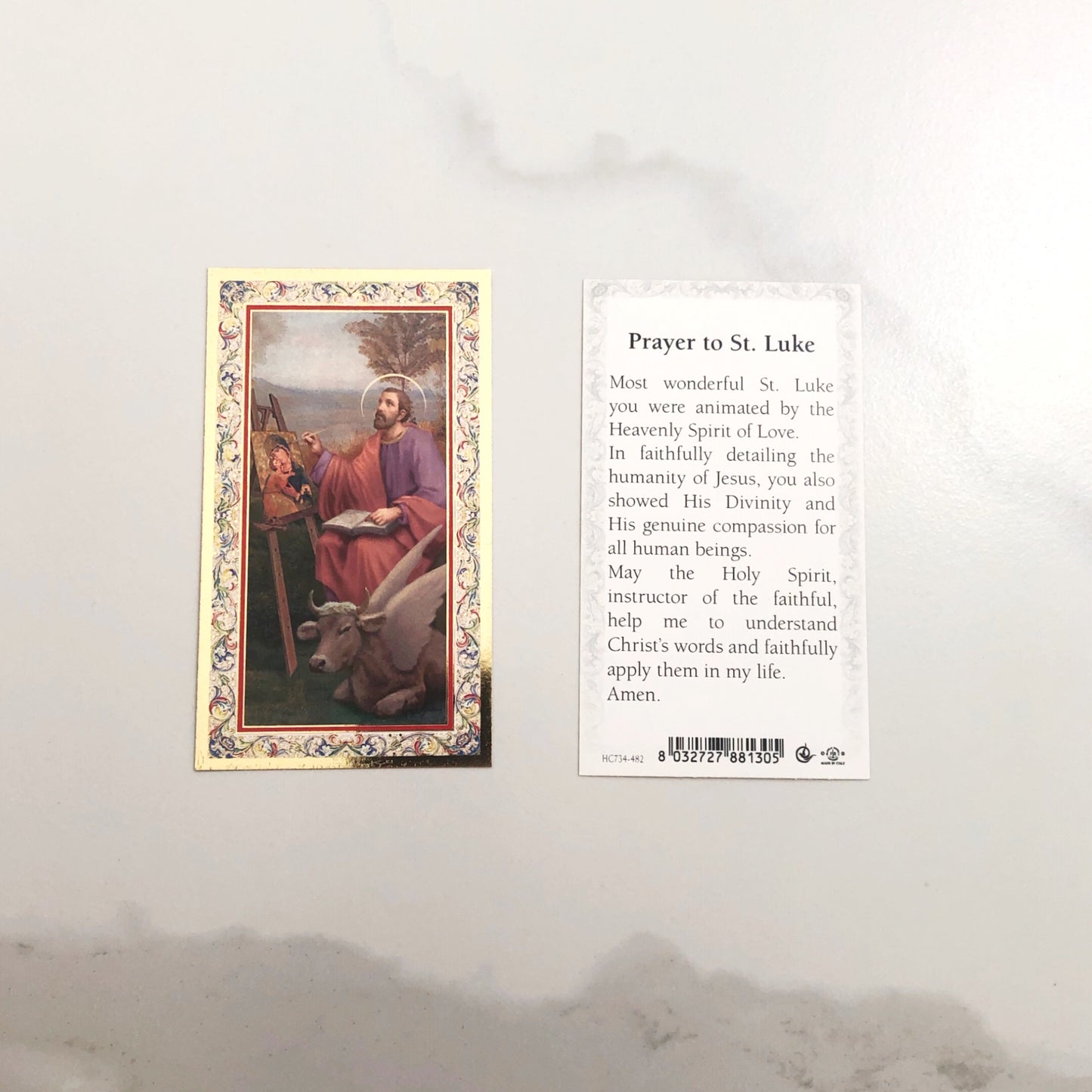 Holy Card: Prayer to St Luke