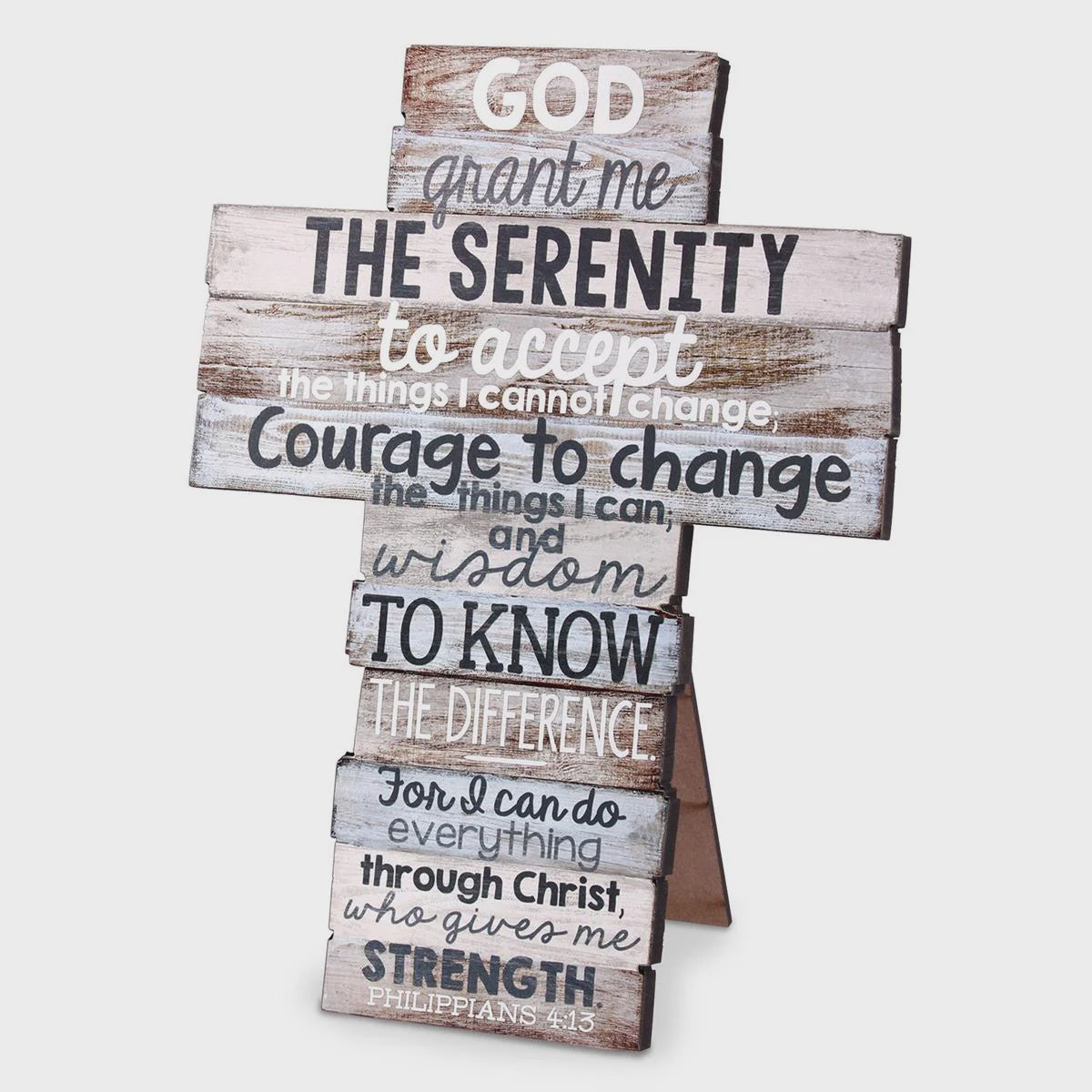 Cross: Serenity medium desktop stacked wood