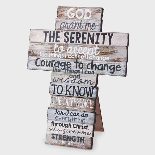 Cross: Serenity medium desktop stacked wood
