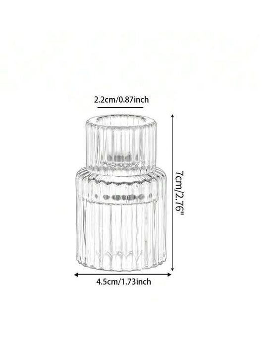 Candle holder glass double ended