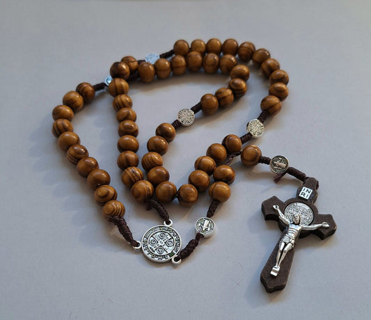 Rosary: St Benedict Wooden