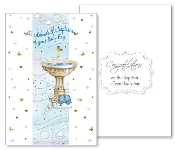 Card: Baptism Boy CD22658