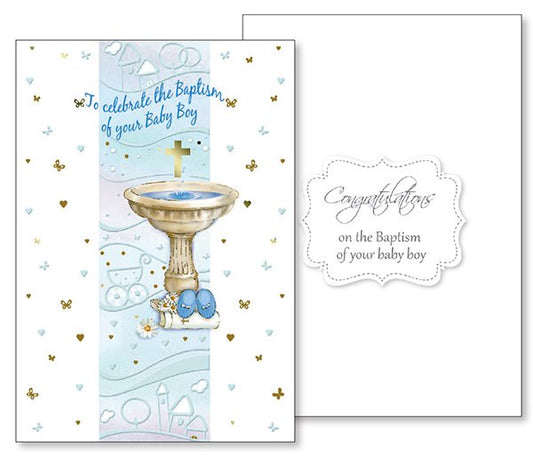 Card: Baptism Boy CD22658