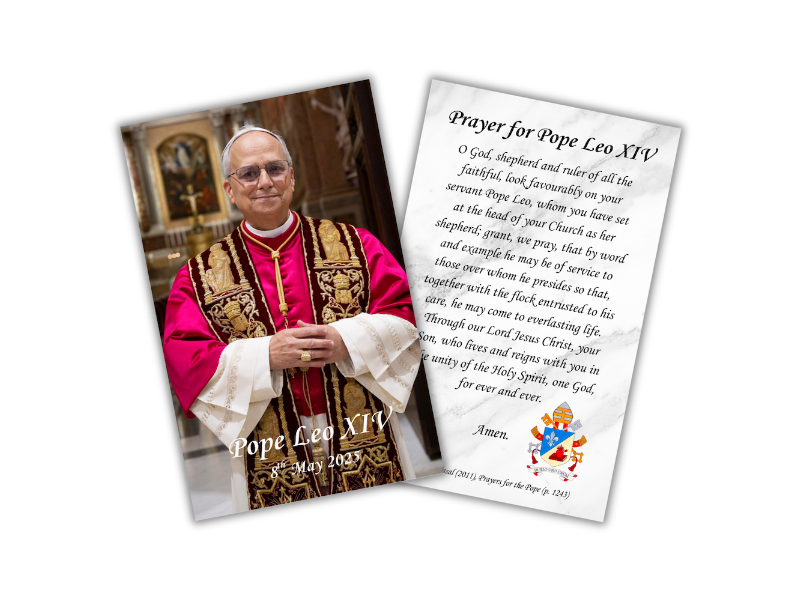 Holy Card: Prayer for Pope Leo (Red)