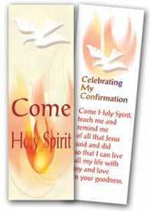 Bookmark: Confirmation Come Holy Spirit Flame/Dove