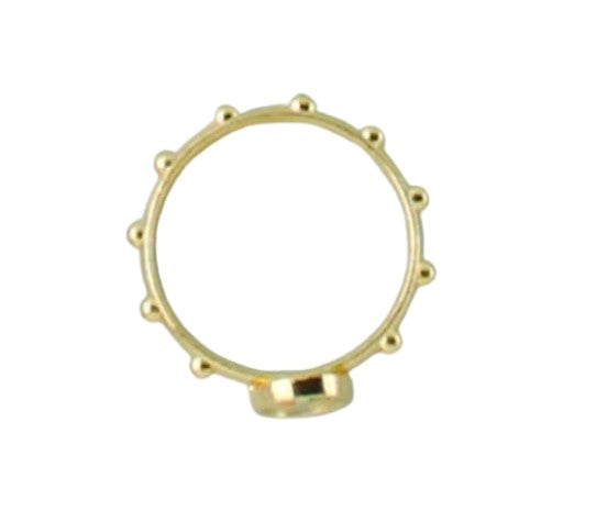 Rosary Ring: Gold 19 mm with cross