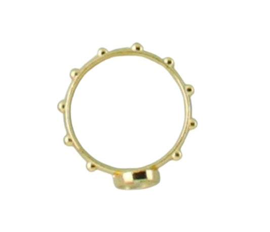 Rosary Ring: Gold 19 mm with cross
