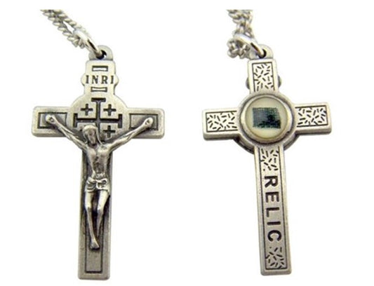 Necklace: Pewter Crucifix On Chain