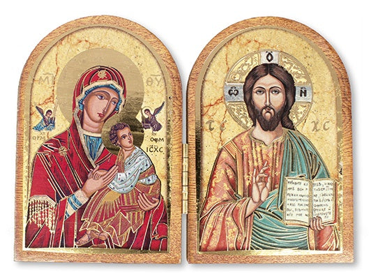 Plaque: Jesus and Mary diptych