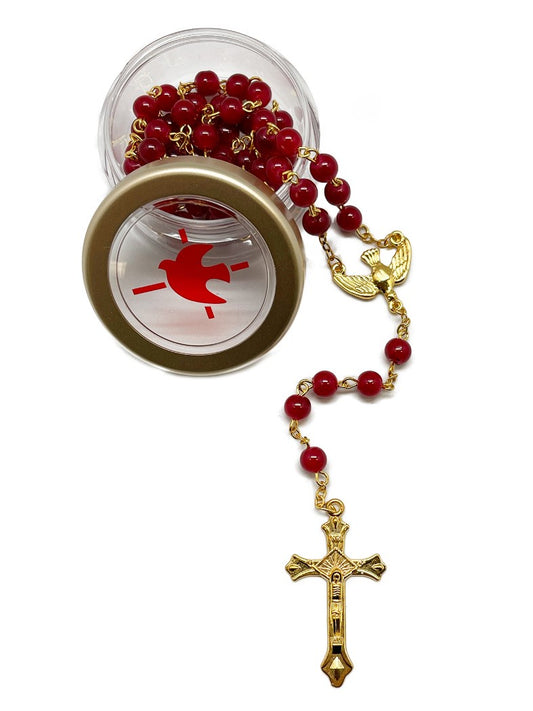 Confirmation Rosary Red