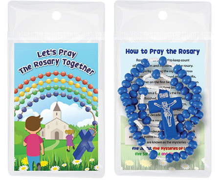 Rosary:  Wooden for Children with leaflet