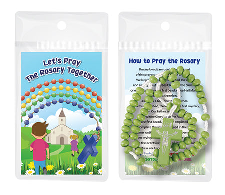 Rosary:  Wooden for Children with leaflet