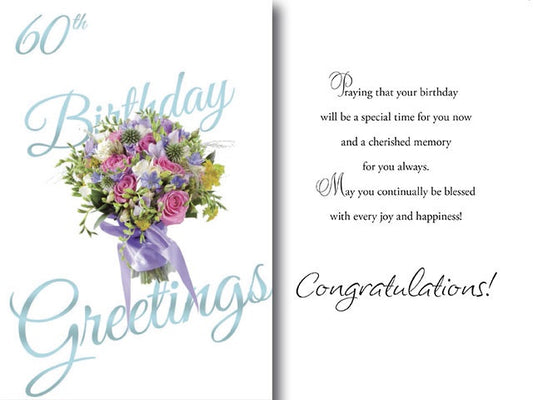 Card: Birthday, 60th Greetings