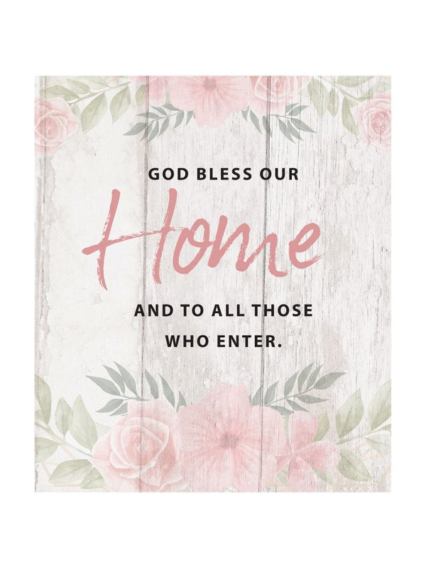 Plaque: God Bless Our Home PL38264