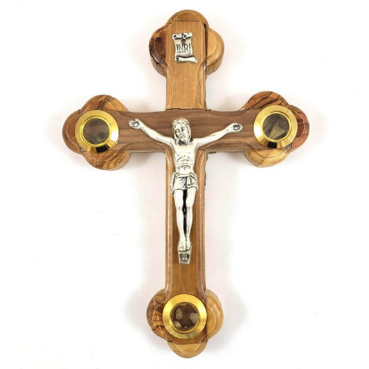 Crucifix: Olive Wood with Relics
