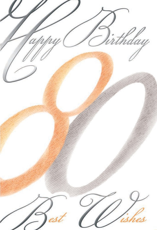 Card: Birthday, 80th