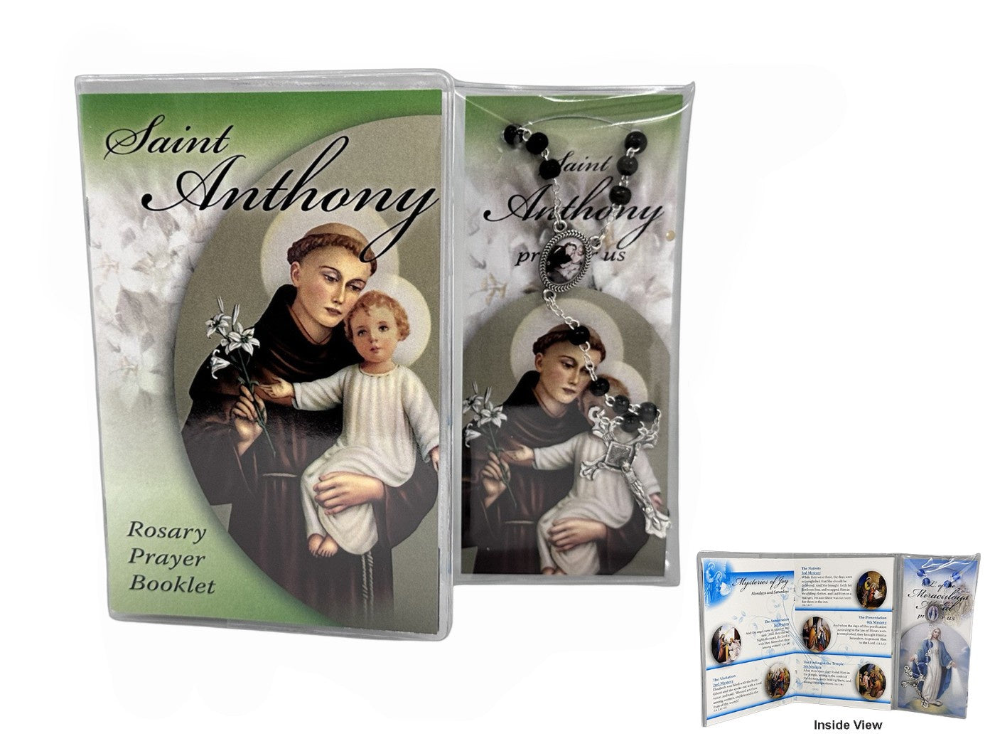 Rosary: St Anthony wooden beads and prayer book