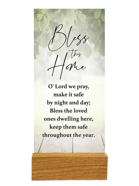 Plaque: Glass - Bless This Home