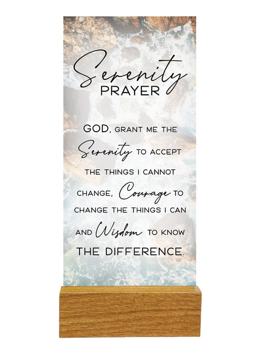 Plaque: Glass - Serenity Prayer