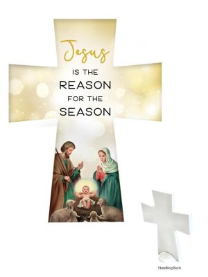 Cross: Resin Standing Christmas 100mm