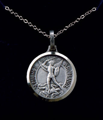 Pendant: St Michael on 46mm chain silver-plated