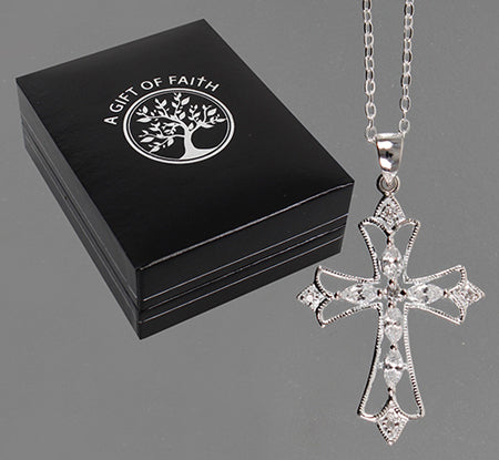 Necklace: Sterling Silver Filigree Cross