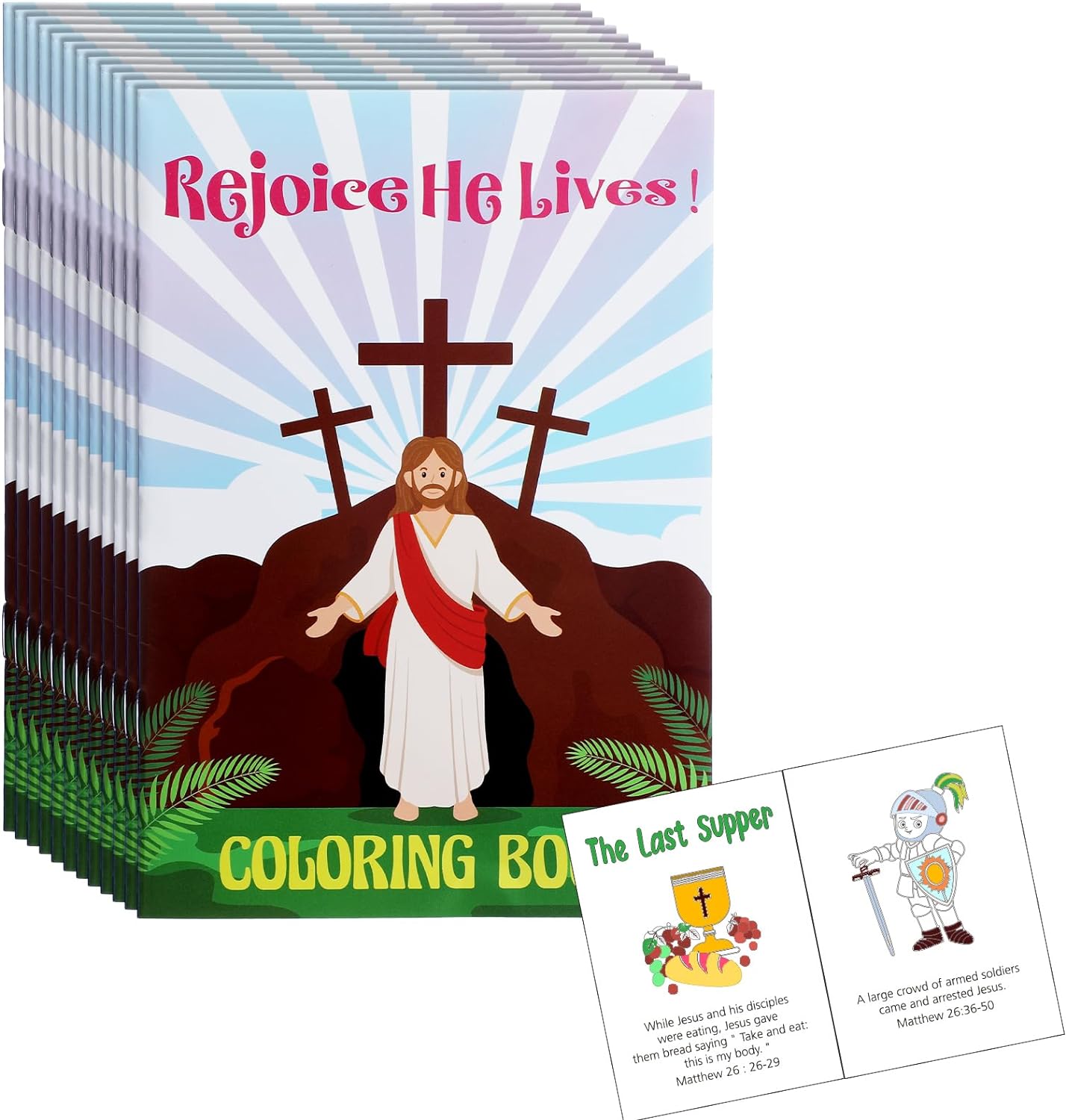 Easter Colouring - Rejoice He Lives !