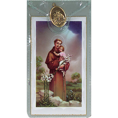 Holy Card and Medal (Gold)