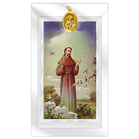 Holy Card and Medal (Gold)