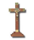 Crucifix: Standing Metal Gold Corpus