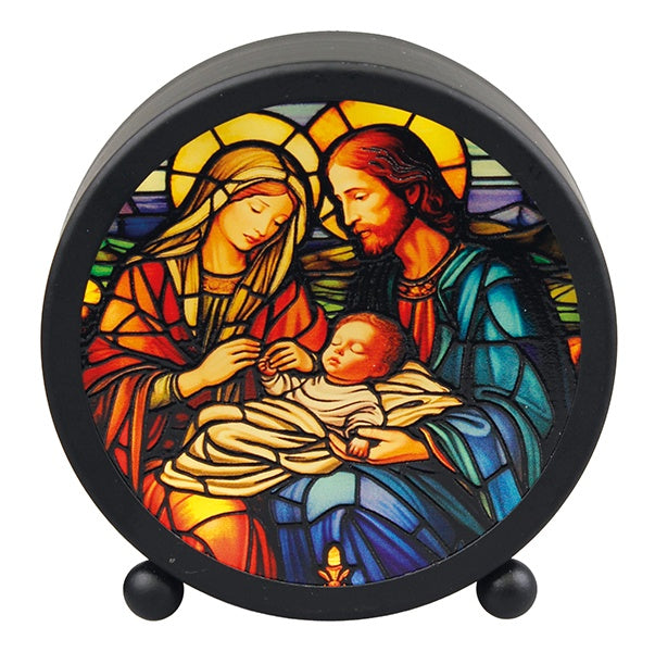 Nativity “Stained Glass” Plaque – Light Up