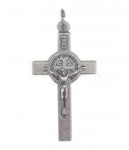 Crucifix: St Benedict Silver 40mm