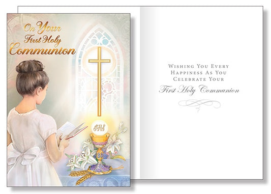 Card: First Holy Communion Girl CD27106