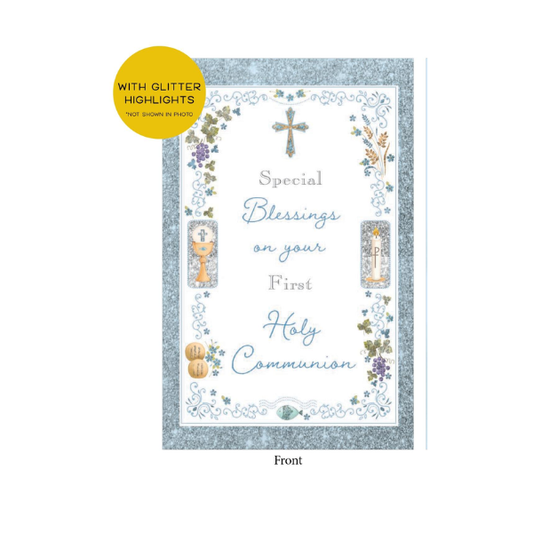 Card: First Holy Communion Blue Special Blessings
