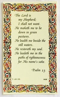 Holy Card: The Lord is My Shepherd