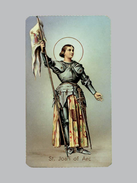 Holy Card: Joan of Arc laminated