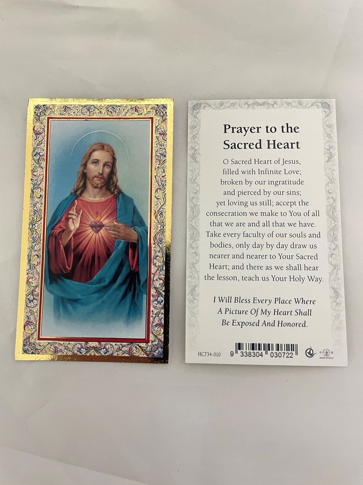 Holy Card: Prayer to the Sacred Heart