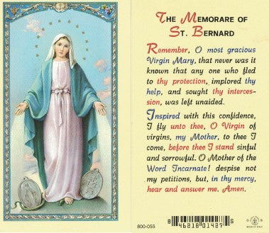 Holy Card: Miraculous St Bernard
