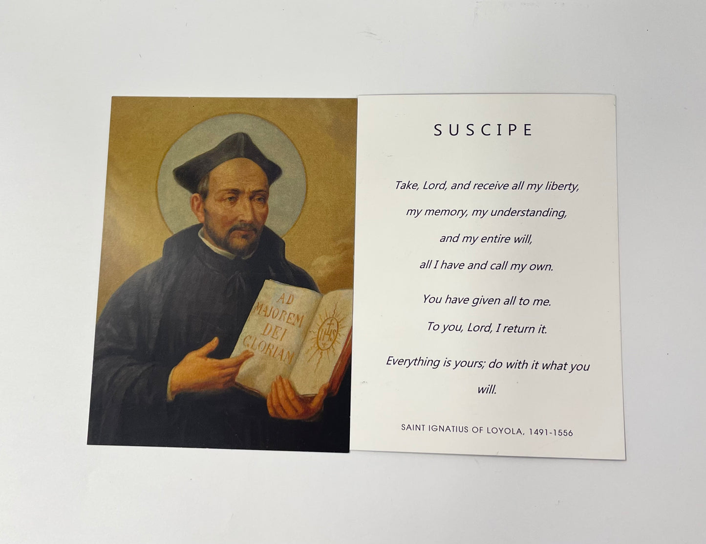 Holy Card: Prayer of St Ignatius Suscipe