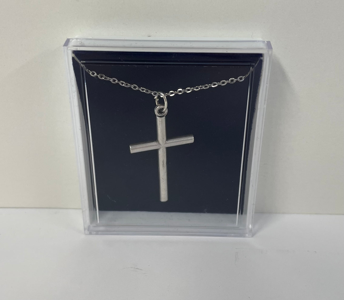 Necklace: Cross Silver 40mm N77