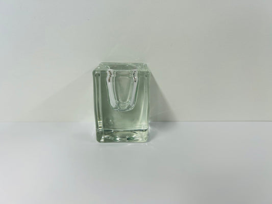 Candle holder: 40 x 60mm clear glass taper holder