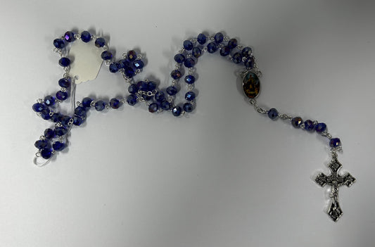 Rosary: Crystal Dark Blue NR2309