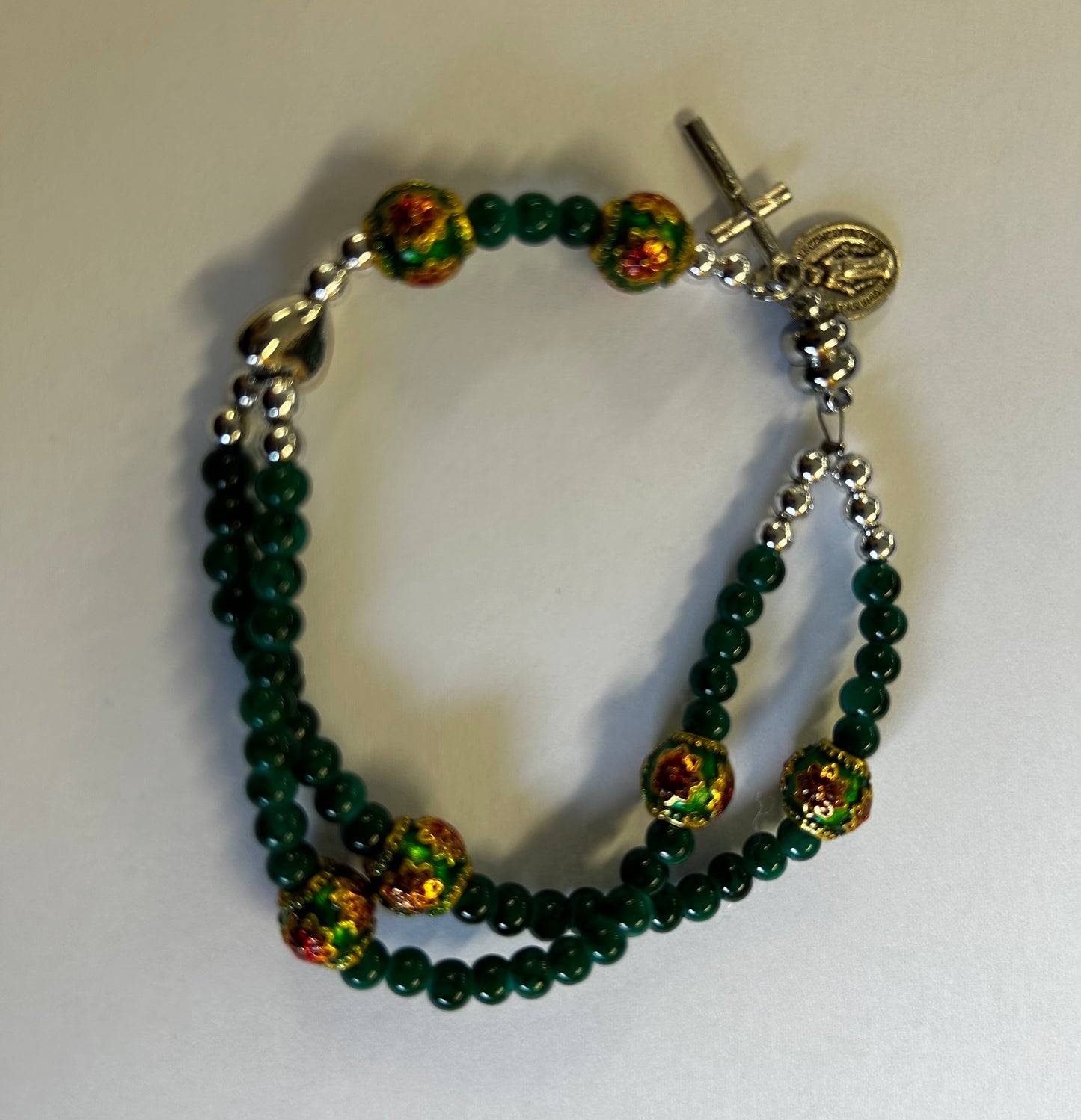 Bracelet: Rosary Green