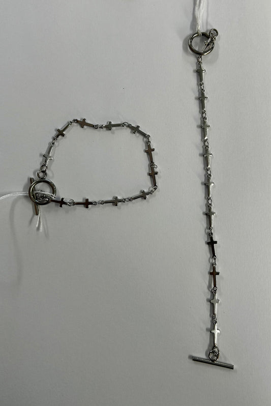 Bracelet: Steel Crosses