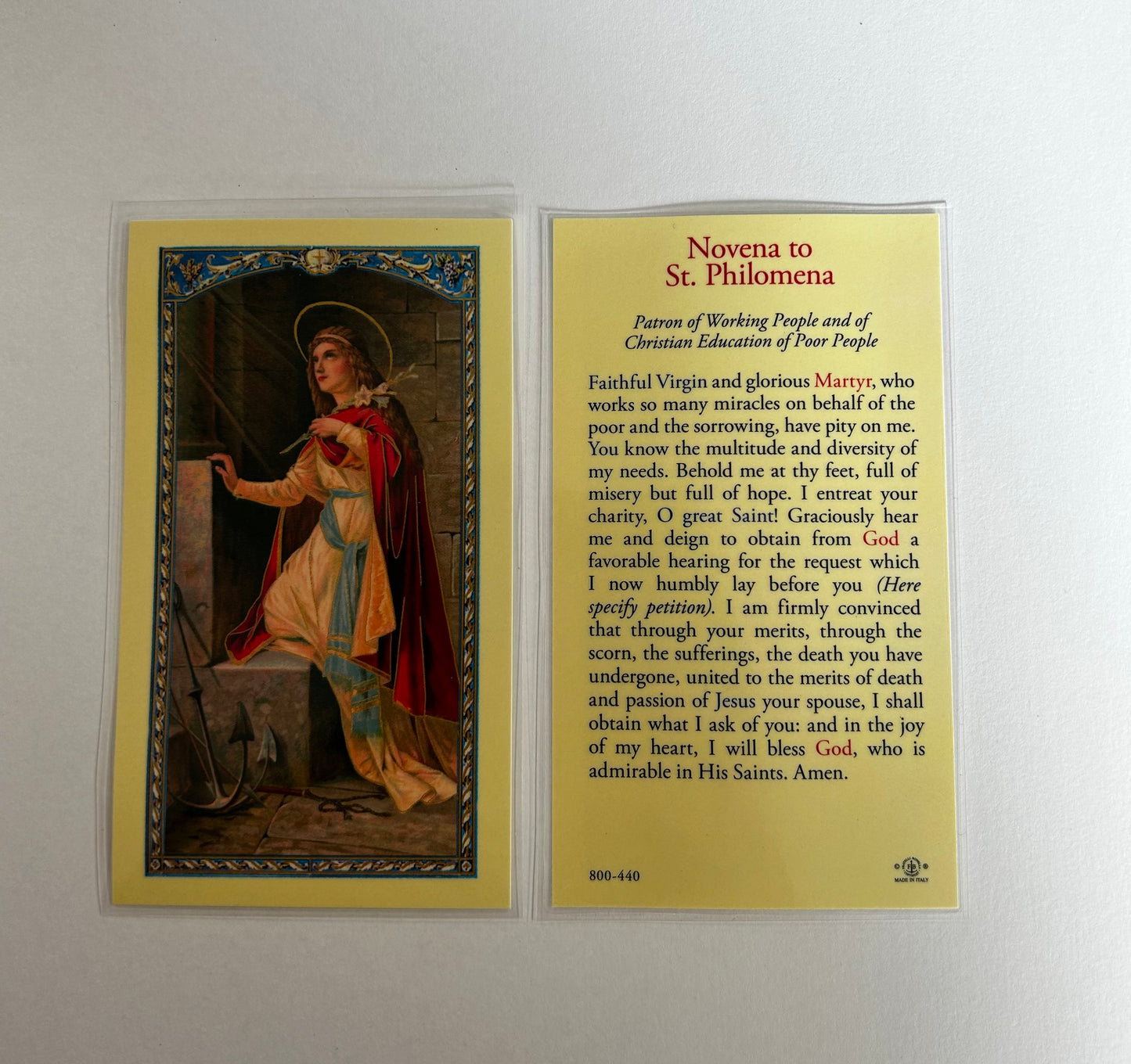 Holy Card: Laminated
