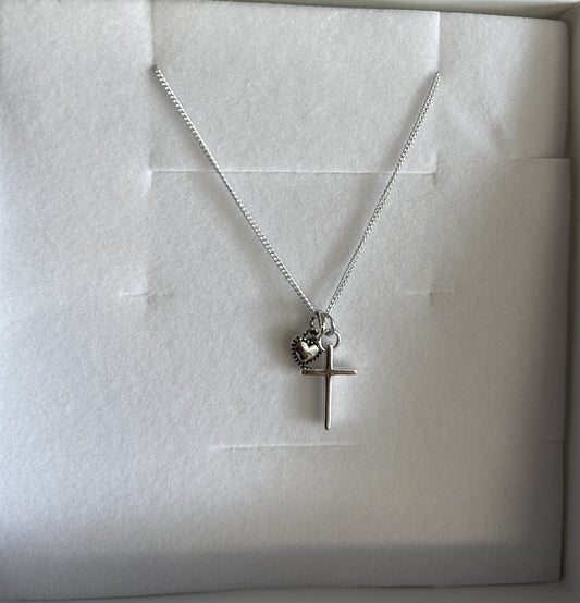 Necklace: Silver Cross Sterling Silver