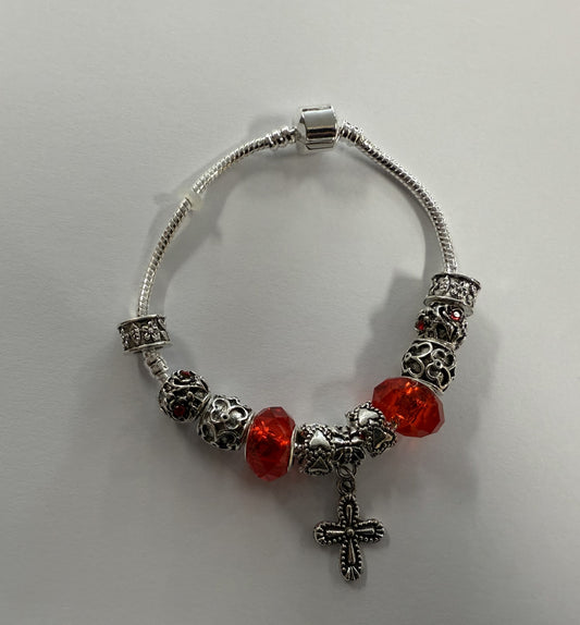 Bracelet: Charm, Red