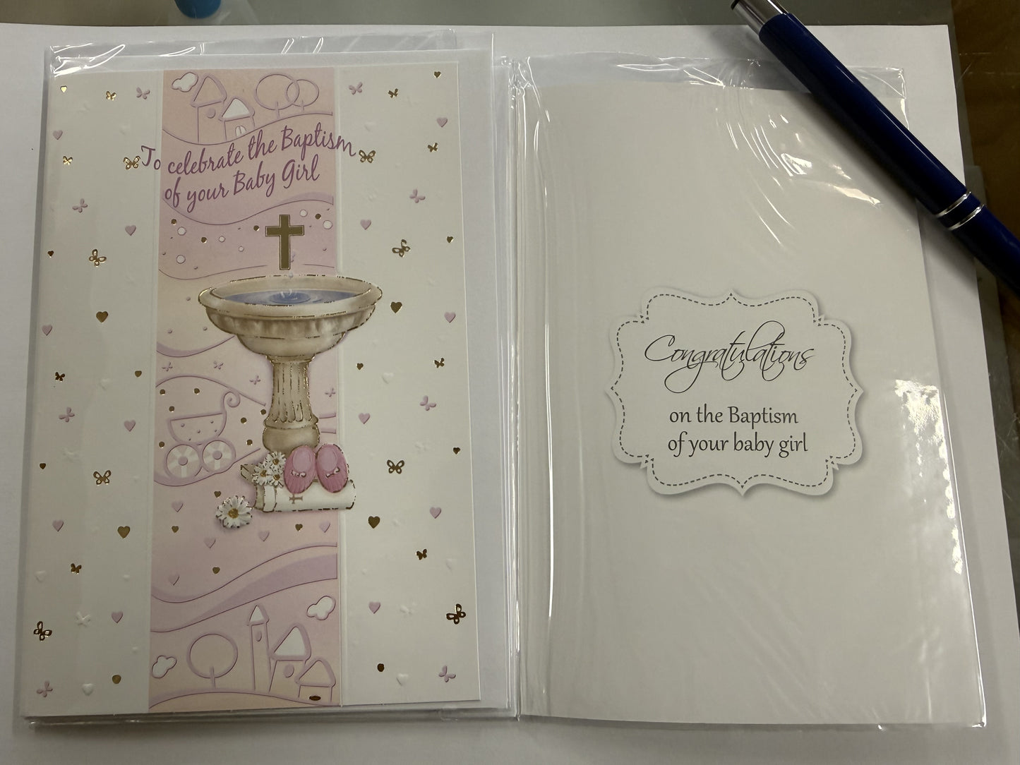 Card: Baptism Girl CD22659