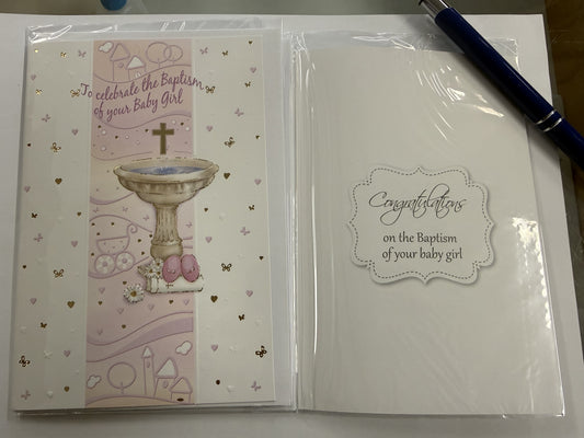 Card: Baptism Girl CD22659